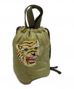 HOUSTONヒューストン）の古着「2WAYキルティングバッグ」｜グリーン