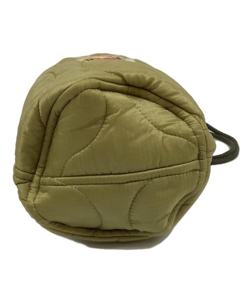 HOUSTON（ヒューストン）HOUSTON (ヒューストン) 2WAYキルティングバッグ グリーンの古着・服飾アイテム