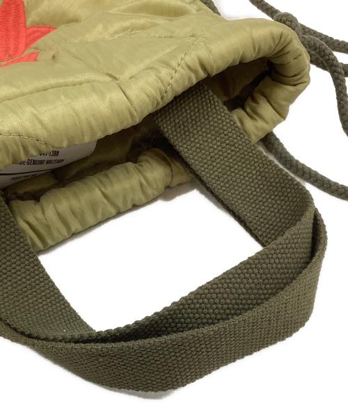HOUSTON（ヒューストン）HOUSTON (ヒューストン) 2WAYキルティングバッグ グリーンの古着・服飾アイテム