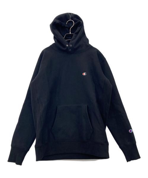 Champion REVERSE WEAVE（チャンピオン リバース ウィーブ）Champion REVERSE WEAVE (チャンピオン リバース ウィーブ) フーデッドスウェットシャツ ブラック サイズ:L 未使用品の古着・服飾アイテム