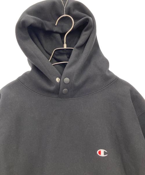 Champion REVERSE WEAVE（チャンピオン リバース ウィーブ）Champion REVERSE WEAVE (チャンピオン リバース ウィーブ) フーデッドスウェットシャツ ブラック サイズ:L 未使用品の古着・服飾アイテム