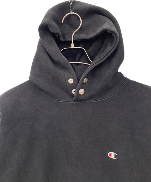 Champion REVERSE WEAVE（チャンピオン リバース ウィーブ）Champion REVERSE WEAVE (チャンピオン リバース ウィーブ) STORMSHELL HOODED SWEAT ブラック サイズ:Lの古着・服飾アイテム