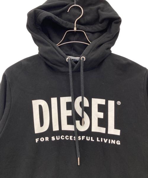 DIESEL（ディーゼル）DIESEL (ディーゼル) プルオーバーパーカー ブラック サイズ:Lの古着・服飾アイテム