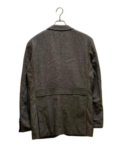 BURBERRY BLACK LABEL（バーバリーブラックレーベル）BURBERRY BLACK LABEL (バーバリーブラックレーベル) 裏地チェック ハンティングテーラードジャケット グレー サイズ:Lの古着・服飾アイテム