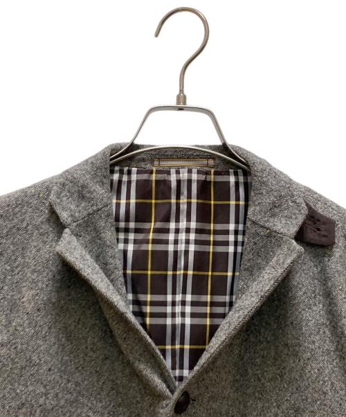 BURBERRY BLACK LABEL（バーバリーブラックレーベル）BURBERRY BLACK LABEL (バーバリーブラックレーベル) 裏地チェック ハンティングテーラードジャケット グレー サイズ:Lの古着・服飾アイテム