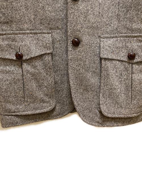 BURBERRY BLACK LABEL（バーバリーブラックレーベル）BURBERRY BLACK LABEL (バーバリーブラックレーベル) 裏地チェック ハンティングテーラードジャケット グレー サイズ:Lの古着・服飾アイテム