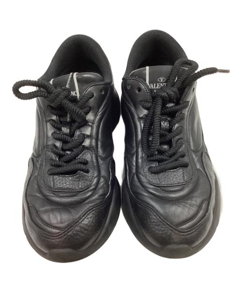 VALENTINO GARAVANI（ヴァレンティノ・ガラヴァーニ）VALENTINO GARAVANI (ヴァレンティノ・ガラヴァーニ) ナッパレザー バブルバック トレーナー ブラック サイズ:43の古着・服飾アイテム