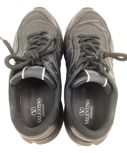 VALENTINO GARAVANI（ヴァレンティノ・ガラヴァーニ）VALENTINO GARAVANI (ヴァレンティノ・ガラヴァーニ) ナッパレザー バブルバック トレーナー ブラック サイズ:43の古着・服飾アイテム