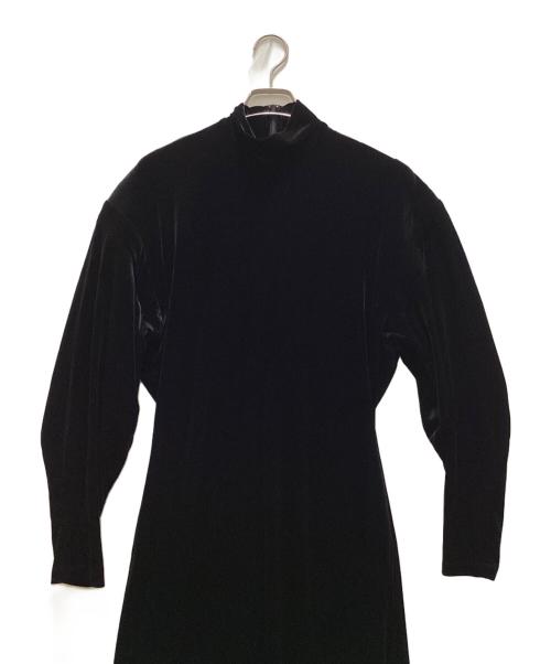 YOHEI OHNO（ヨウヘイオオノ）YOHEI OHNO (ヨウヘイオオノ) ベロアワンピース ブラック サイズ:３６の古着・服飾アイテム