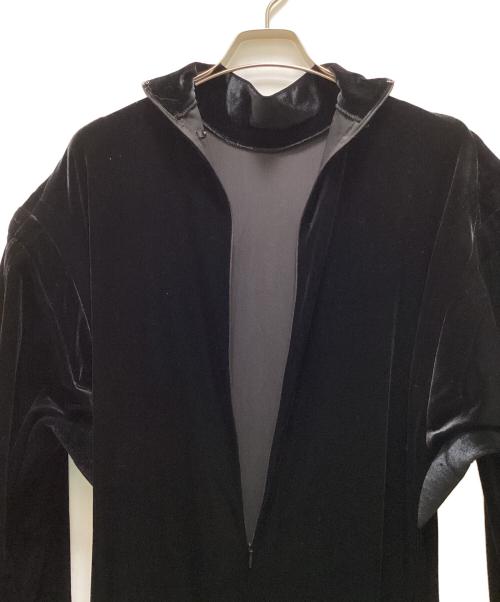 YOHEI OHNO（ヨウヘイオオノ）YOHEI OHNO (ヨウヘイオオノ) ベロアワンピース ブラック サイズ:３６の古着・服飾アイテム