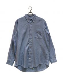 natural blend oxford（ナチュラルブレンドオックスフォード）の古着「オックスフォードストライプシャツ」｜ブルー
