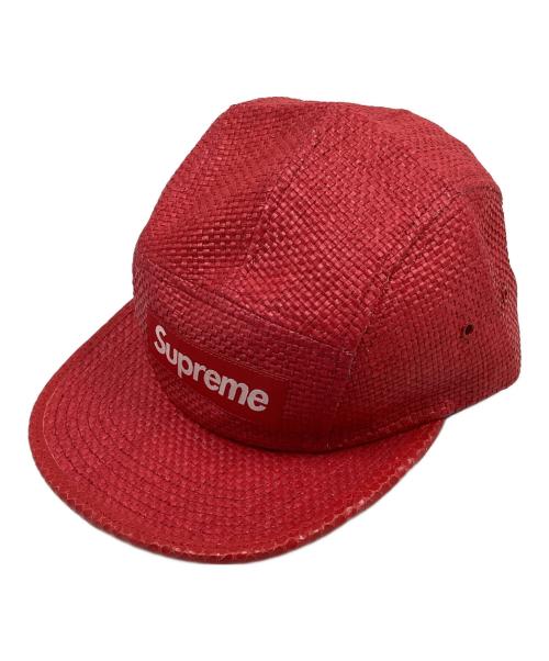 SUPREME（シュプリーム）Supreme (シュプリーム) ラフィアキャンプキャップ レッドの古着・服飾アイテム