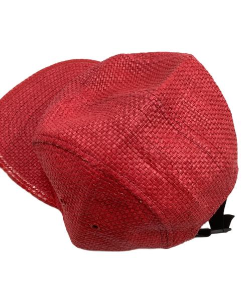 SUPREME（シュプリーム）Supreme (シュプリーム) ラフィアキャンプキャップ レッドの古着・服飾アイテム