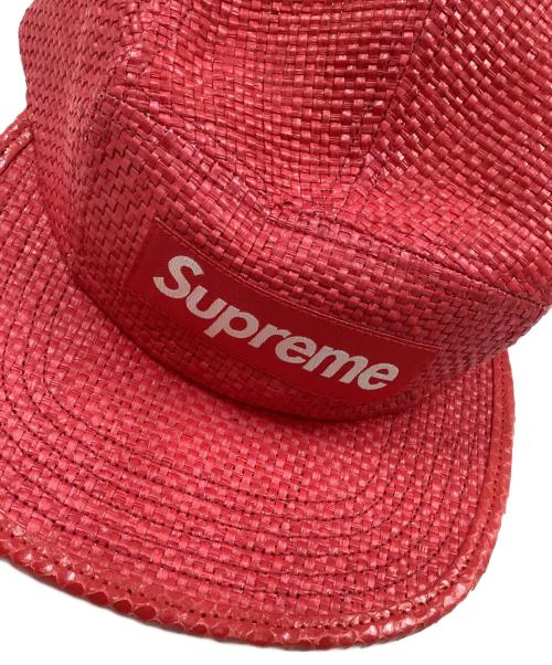 SUPREME（シュプリーム）Supreme (シュプリーム) ラフィアキャンプキャップ レッドの古着・服飾アイテム