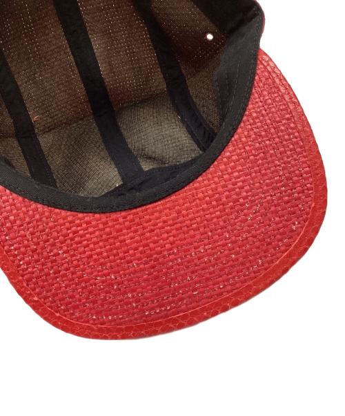 SUPREME（シュプリーム）Supreme (シュプリーム) ラフィアキャンプキャップ レッドの古着・服飾アイテム