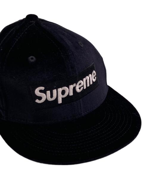 SUPREME（シュプリーム）Supreme (シュプリーム) New Era (ニューエラ) ベロアボックスロゴキャップ ブラック サイズ:7 1/2の古着・服飾アイテム