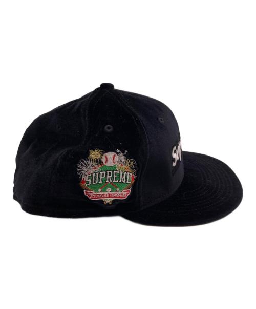 SUPREME（シュプリーム）Supreme (シュプリーム) New Era (ニューエラ) ベロアボックスロゴキャップ ブラック サイズ:7 1/2の古着・服飾アイテム