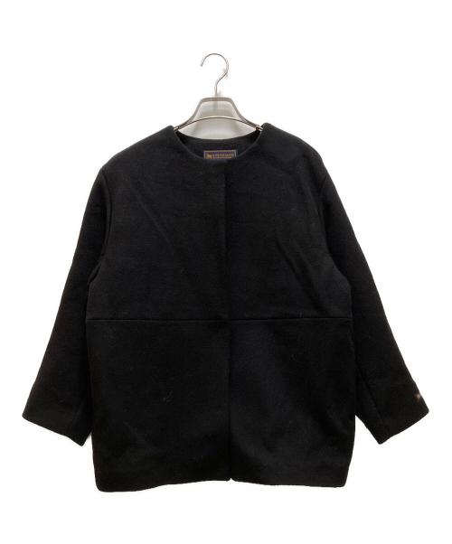 JOURNAL STANDARD（ジャーナルスタンダード）JOURNAL STANDARD (ジャーナルスタンダード) スーパーファインビーバークルーネックコート ブラック サイズ:３６の古着・服飾アイテム