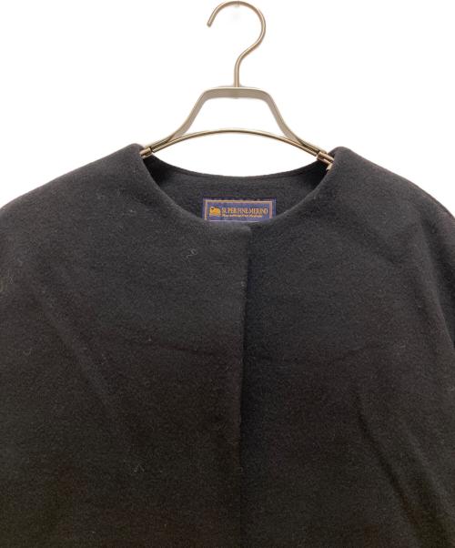 JOURNAL STANDARD（ジャーナルスタンダード）JOURNAL STANDARD (ジャーナルスタンダード) スーパーファインビーバークルーネックコート ブラック サイズ:３６の古着・服飾アイテム