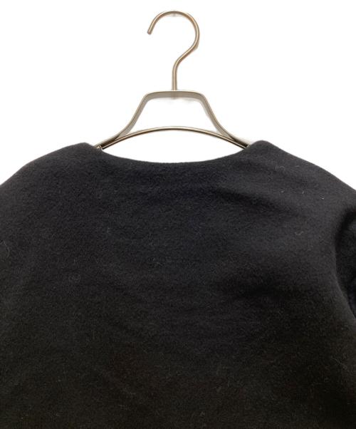 JOURNAL STANDARD（ジャーナルスタンダード）JOURNAL STANDARD (ジャーナルスタンダード) スーパーファインビーバークルーネックコート ブラック サイズ:３６の古着・服飾アイテム