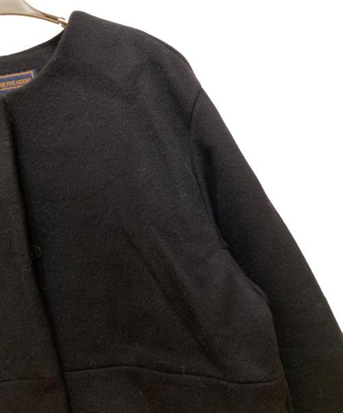 JOURNAL STANDARD（ジャーナルスタンダード）JOURNAL STANDARD (ジャーナルスタンダード) スーパーファインビーバークルーネックコート ブラック サイズ:３６の古着・服飾アイテム