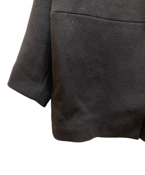 JOURNAL STANDARD（ジャーナルスタンダード）JOURNAL STANDARD (ジャーナルスタンダード) スーパーファインビーバークルーネックコート ブラック サイズ:３６の古着・服飾アイテム