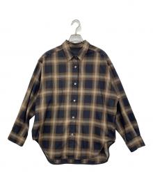 Spick and Span（スピック＆スパン）の古着「TRツイルチェックシャツ」｜ブラウン