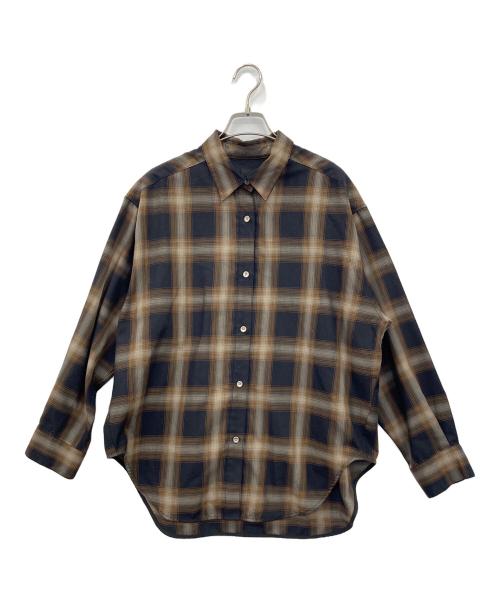 Spick and Span（スピック＆スパン）Spick and Span (スピック＆スパン) TRツイルチェックシャツ ブラウン サイズ:Freeの古着・服飾アイテム