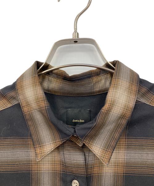 Spick and Span（スピック＆スパン）Spick and Span (スピック＆スパン) TRツイルチェックシャツ ブラウン サイズ:Freeの古着・服飾アイテム