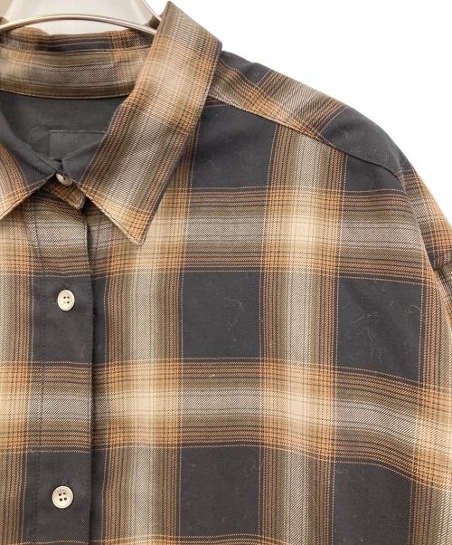 Spick and Span（スピック＆スパン）Spick and Span (スピック＆スパン) TRツイルチェックシャツ ブラウン サイズ:Freeの古着・服飾アイテム