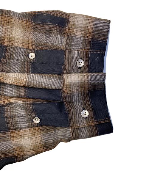 Spick and Span（スピック＆スパン）Spick and Span (スピック＆スパン) TRツイルチェックシャツ ブラウン サイズ:Freeの古着・服飾アイテム