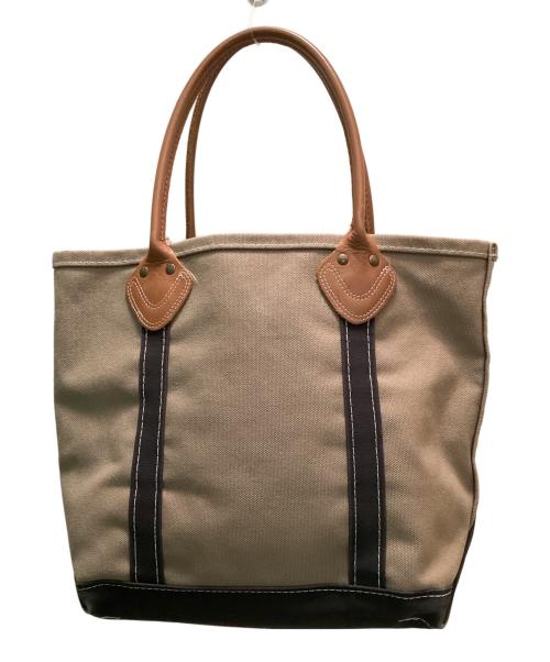 L.L.Bean（エルエルビーン）L.L.Bean (エルエルビーン) レザー・ハンドル・カタディン・ボート・アンド・トートバッグ ブラウン(Dark Cement/Blaの古着・服飾アイテム