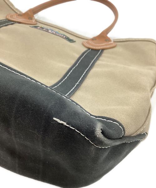 L.L.Bean（エルエルビーン）L.L.Bean (エルエルビーン) レザー・ハンドル・カタディン・ボート・アンド・トートバッグ ブラウン(Dark Cement/Blaの古着・服飾アイテム
