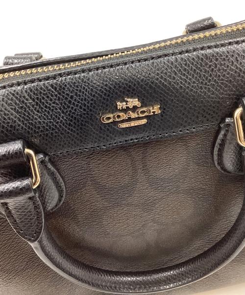 COACH（コーチ）COACH (コーチ) ベネット ミニサッチェ 2WAYショルダーバッグ ブラウン ブラックの古着・服飾アイテム