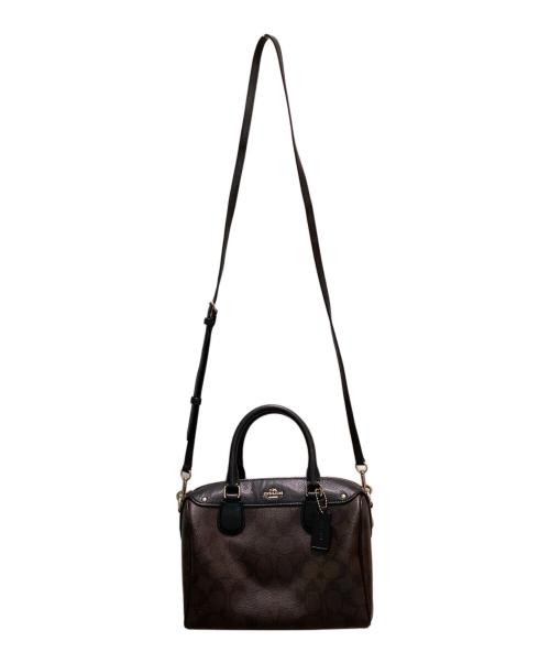 COACH（コーチ）COACH (コーチ) ベネット ミニサッチェ 2WAYショルダーバッグ ブラウン ブラックの古着・服飾アイテム