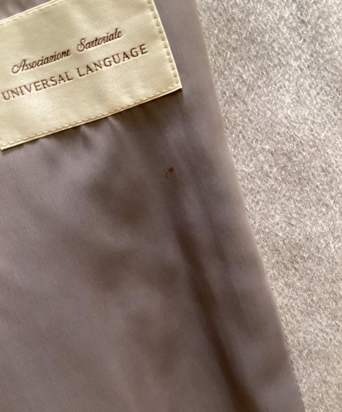 UNIVERSAL LANGUAGE（ユニバーサルランゲージ）UNIVERSAL LANGUAGE (ユニバーサルランゲージ) COLOMBO (コロンボ) ピュアカシミヤチェスターコート グレー サイズ:LLの古着・服飾アイテム