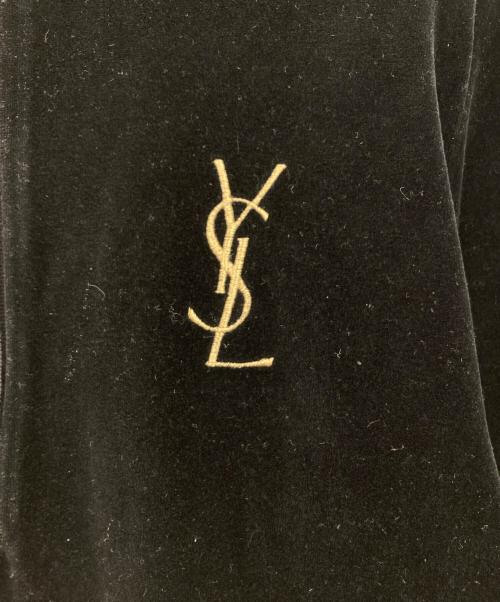 Yves Saint Laurent（イヴサンローラン）Yves Saint Laurent (イヴサンローラン) ヴィンテージ襟付ベロアスウェット ブラック サイズ:Mの古着・服飾アイテム