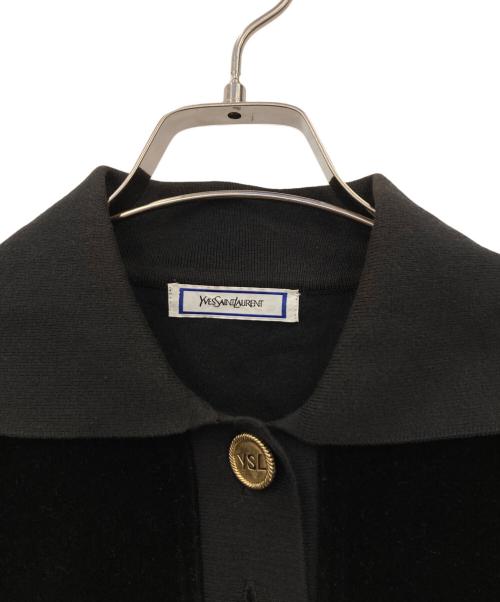 Yves Saint Laurent（イヴサンローラン）Yves Saint Laurent (イヴサンローラン) ヴィンテージ襟付ベロアスウェット ブラック サイズ:Mの古着・服飾アイテム