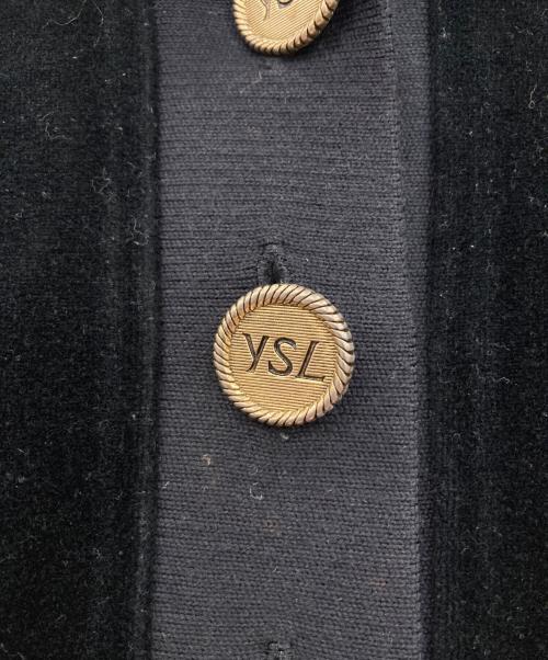 Yves Saint Laurent（イヴサンローラン）Yves Saint Laurent (イヴサンローラン) ヴィンテージ襟付ベロアスウェット ブラック サイズ:Mの古着・服飾アイテム