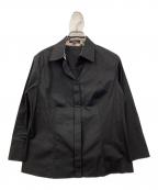 BURBERRY LONDONバーバリーロンドン）の古着「ノバチェック切替 比翼シャツ」｜ブラック