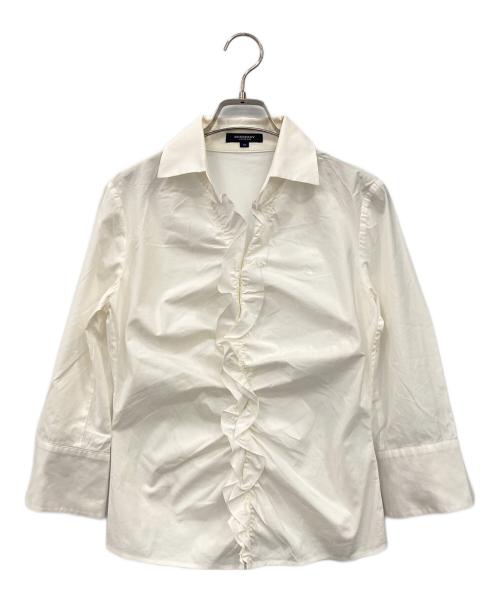 BURBERRY LONDON（バーバリーロンドン）BURBERRY LONDON (バーバリーロンドン) フリルシャツ ホワイト サイズ:38の古着・服飾アイテム