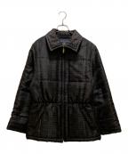 Burberry'sバーバリーズ）の古着「ギャザーデザイン総柄中綿ジャケット」｜ブラウン