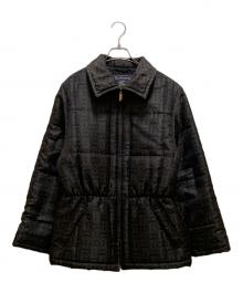 Burberry's（バーバリーズ）の古着「ギャザーデザイン総柄中綿ジャケット」｜ブラウン