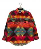 Wranglerラングラー）の古着「ネイティブ柄ウエスタンネルシャツ」｜レッド