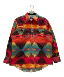 Wrangler（ラングラー）の古着「ネイティブ柄ウエスタンネルシャツ」｜レッド