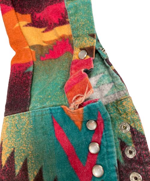 Wrangler（ラングラー）Wrangler (ラングラー) ネイティブ柄ウエスタンネルシャツ レッド サイズ:17　1/2-35の古着・服飾アイテム