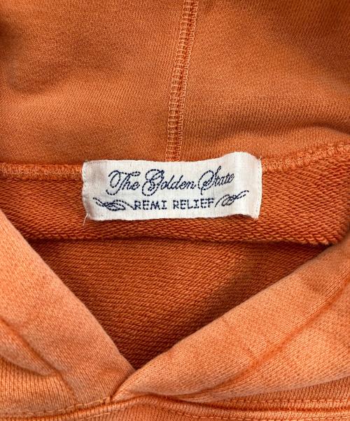 REMI RELIEF（レミレリーフ）REMI RELIEF (レミレリーフ) ヴィンテージ加工プルオーバーパーカー オレンジ サイズ:Lの古着・服飾アイテム