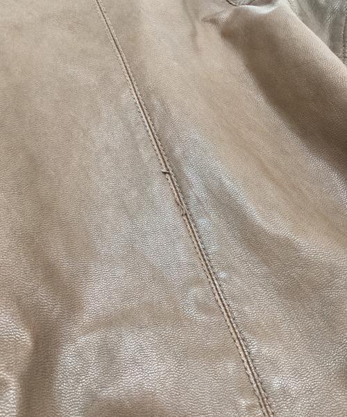 BEAUTY&YOUTH（ビューティーアンドユース）BEAUTY&YOUTH (ビューティーアンドユース) ラムレザ-シングルライダースジャケット ブラウン サイズ:Lの古着・服飾アイテム