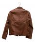 BEAUTY&YOUTH (ビューティーアンドユース) ラムレザ-シングルライダースジャケット ブラウン サイズ:L：5000円