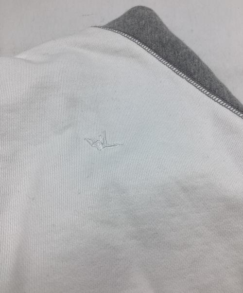 1PIU1UGUALE3 RELAX（ウノピゥウノウグァーレトレ リラックス）1piu1uguale3 relax (ウノピゥウノウグァーレトレ リラックス) パッチワークジップパーカー ホワイト×ブラック サイズ:Sの古着・服飾アイテム